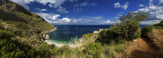 Cala Tonnarella dell'Uzzo bay, Zingaro nature reserve, San Vito Lo Capo, Sicily, Italy, Europe