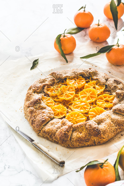 Winter citrus galette with clementines