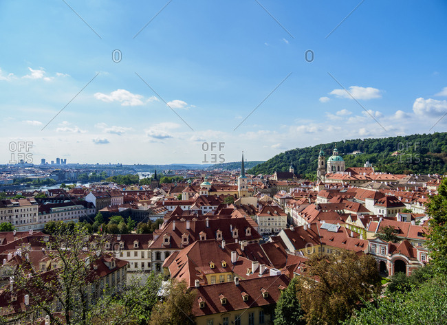 Mala Strana (Lesser Town), elevated view, UNESCO World Heritage Site, Prague, Bohemia Region, Czech Republic, Europe