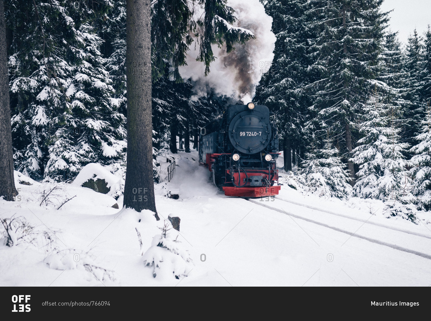 Harz Narrow Gauge Railways in winter, Schierke, Germany