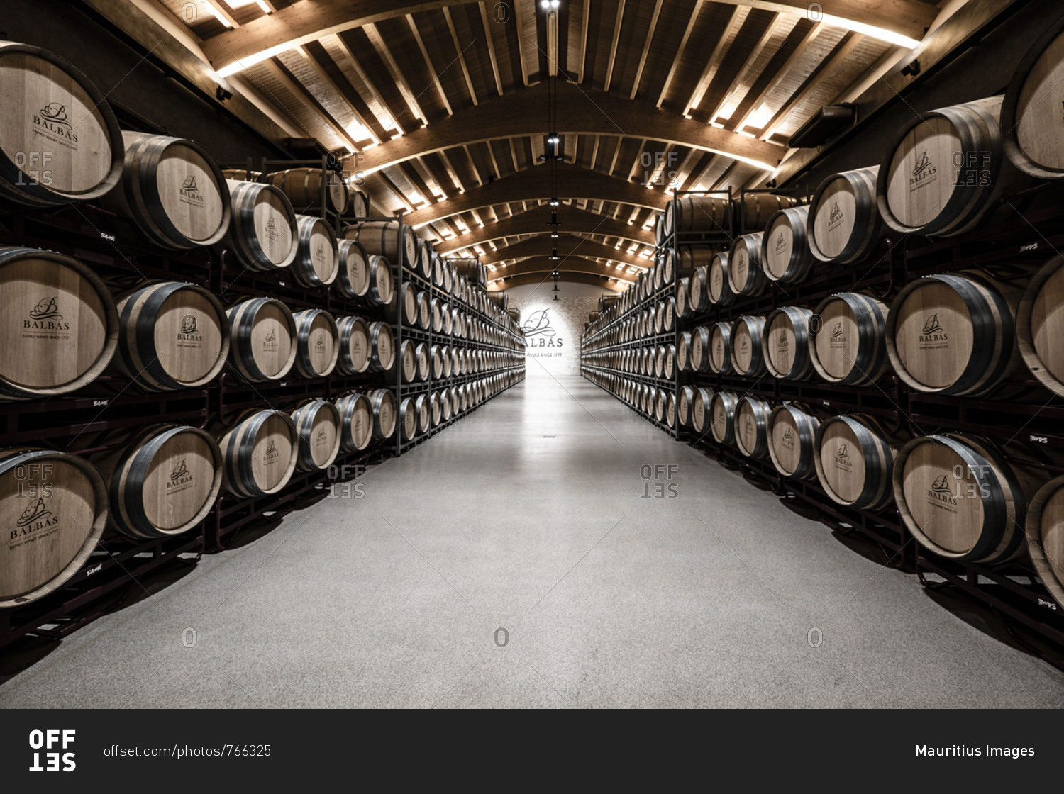 Interior of the Balbas winery, one of the pioneer wines in the Ribera del Duero appellation of origin wine region in Burgos Spain Europe