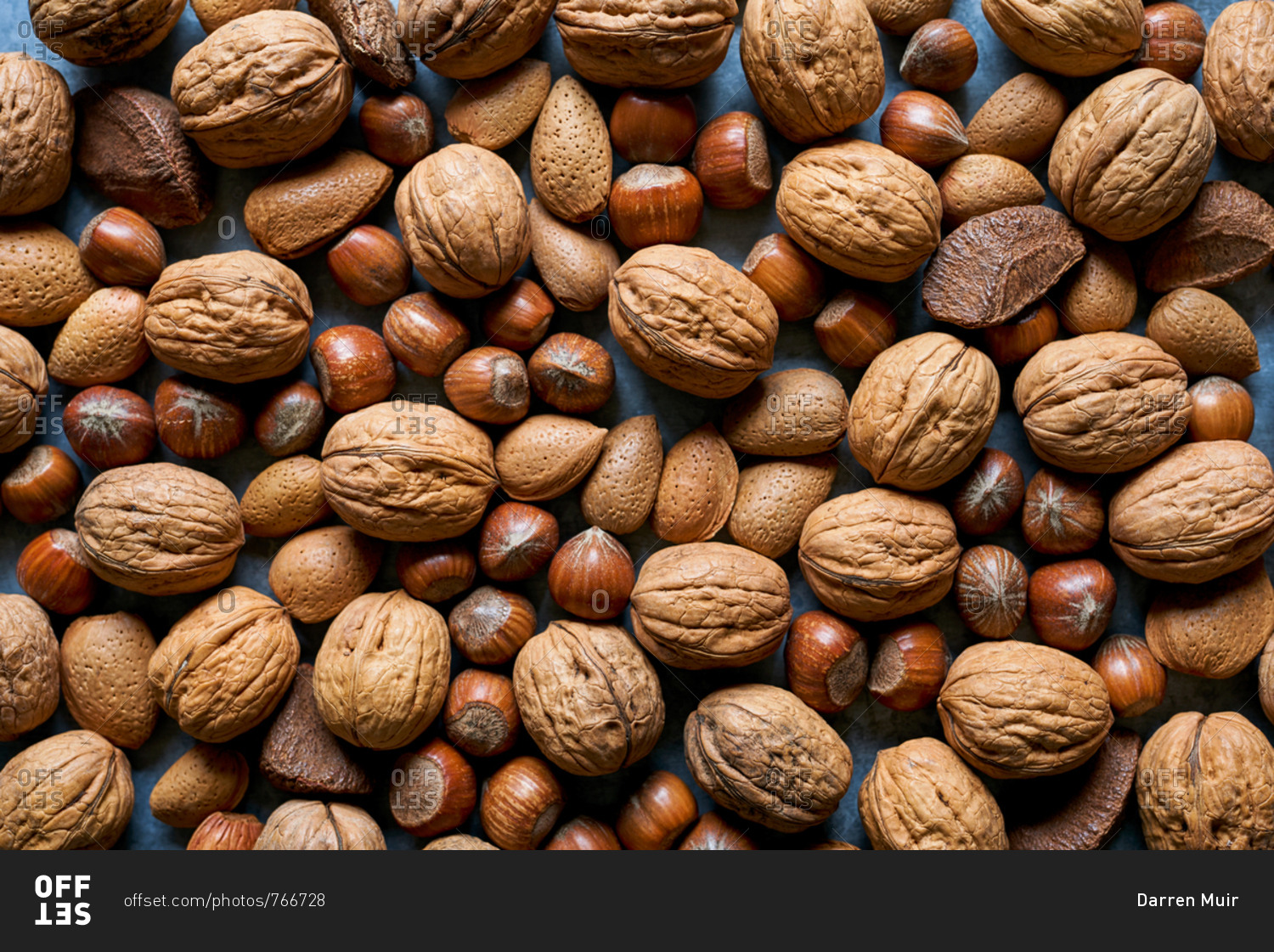 Variety of mixed nuts