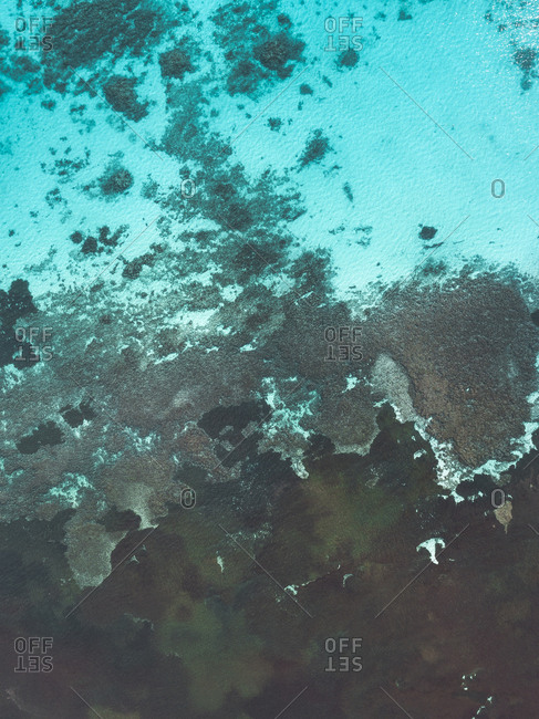 Abstract aerial view of an ocean
