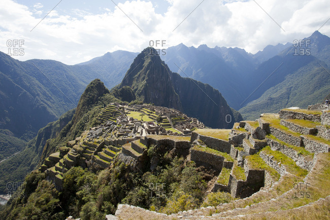 Rugged Andes Mountains Surround Machu Piccu, Peru