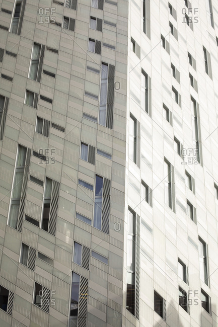 Abstract of modern architecture on City Road, London