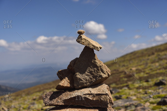Cairn on Mount Flora in Colorado
