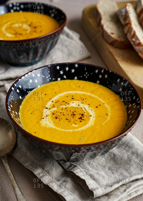 Coconut and carrot soup