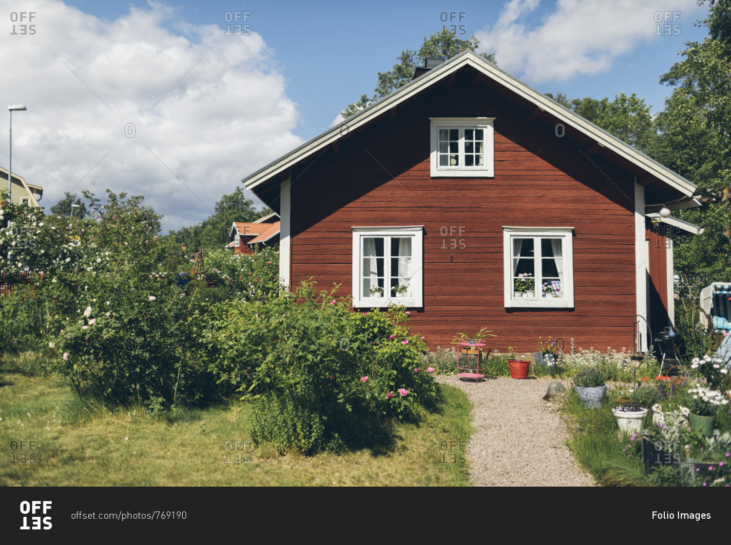 Wooden house in Smaland, Sweden stock photo OFFSET