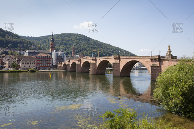 July 13, 2018: Germany- Baden-Wuerttemberg- Heidelberg- Neckar- Charles-Theodore-Bridge