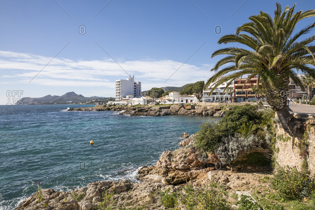 March 3, 2018: Coast in Cala Ratjada, Mallorca, Balearic Islands, Spain