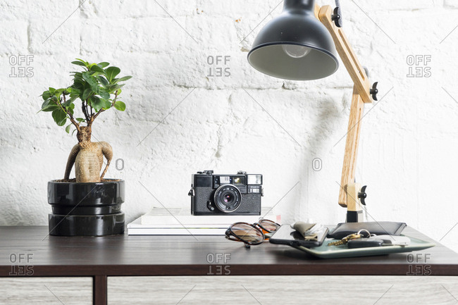 Various objects on table at home