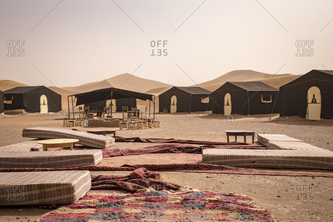 Camp in Erg Chegaga of 'Sahara Services'