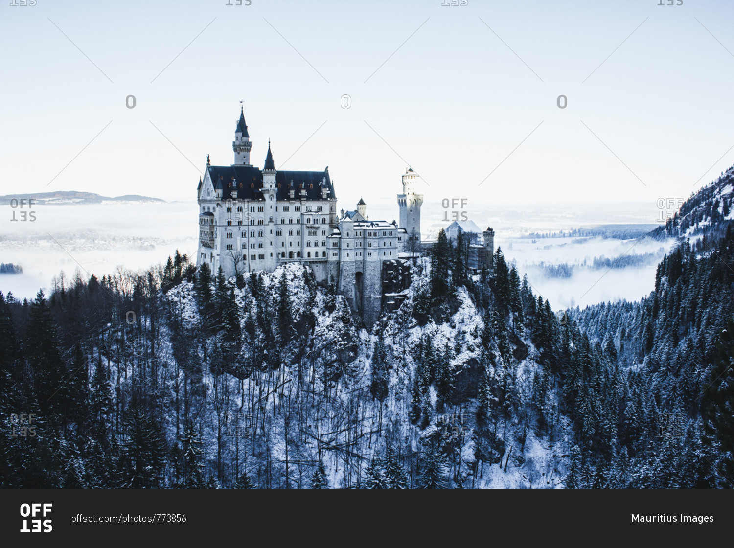 Germany, Bavaria, Allgau, Hohenschwangau, Neuschwanstein Castle