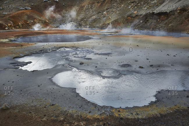 Iceland, Seltun the Geothermal Area at Krysuvik on the Reykjanes Peninsula