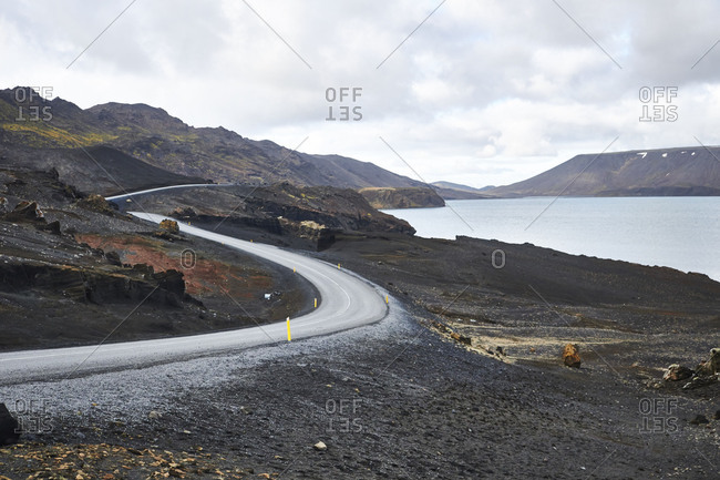 Iceland, road through Krysuvik on the Reykjanes Peninsula