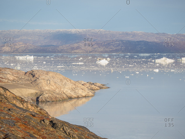 Tundra near glacier Eqip (Eqip Sermia) in western Greenland, Denmark
