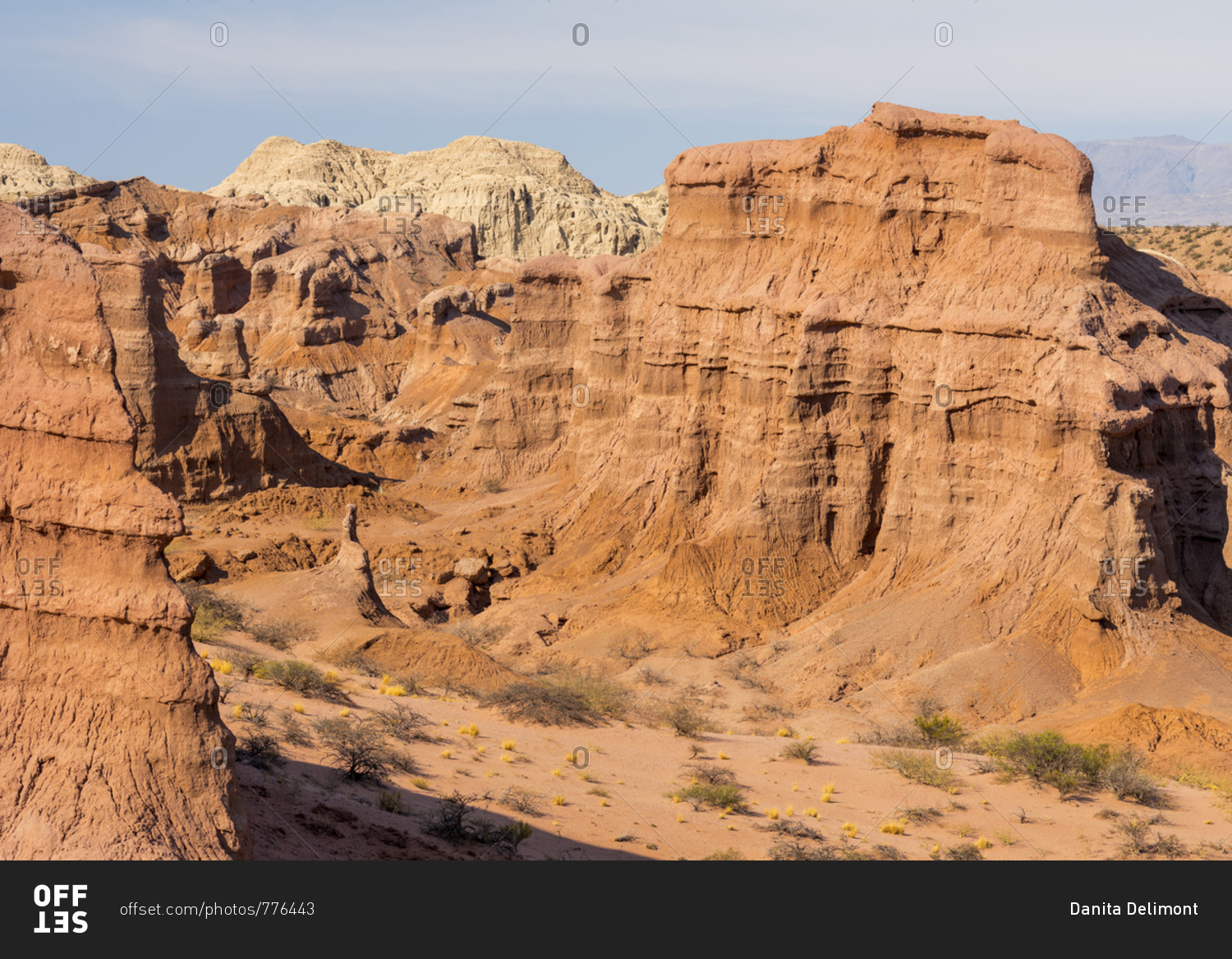 Quebrada de las Conchas also called Quebrada de Cafayate. Canyon with ...