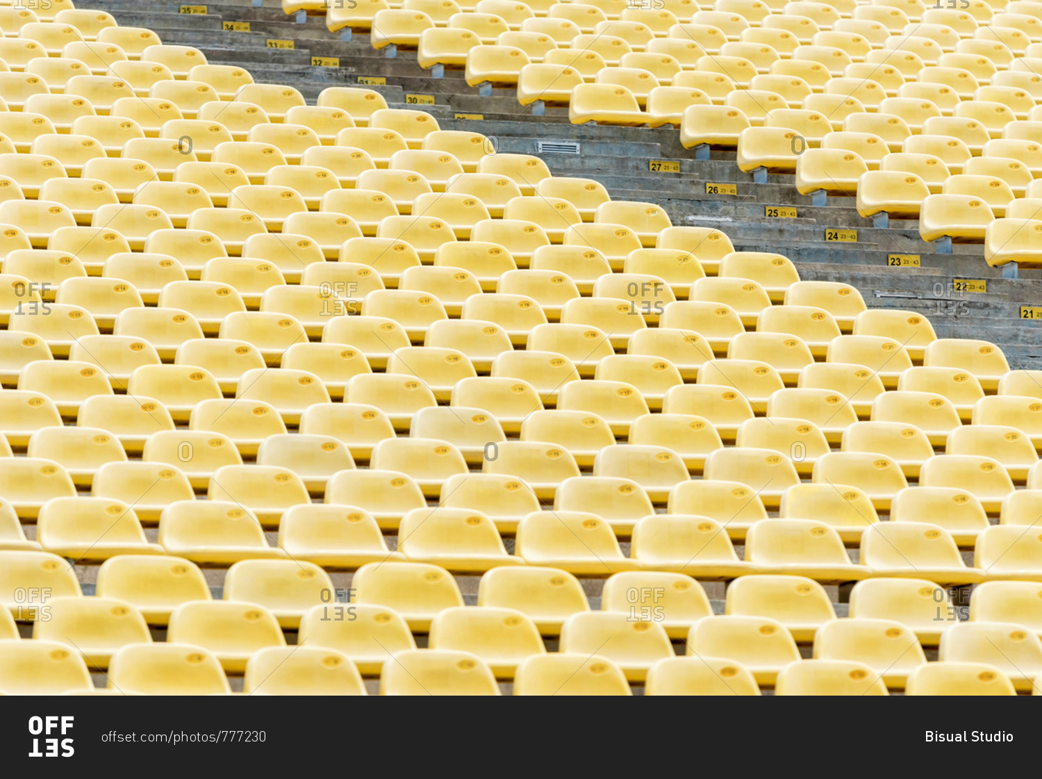 Yellow Stadium Seats empty