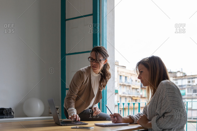 Young Women working at home