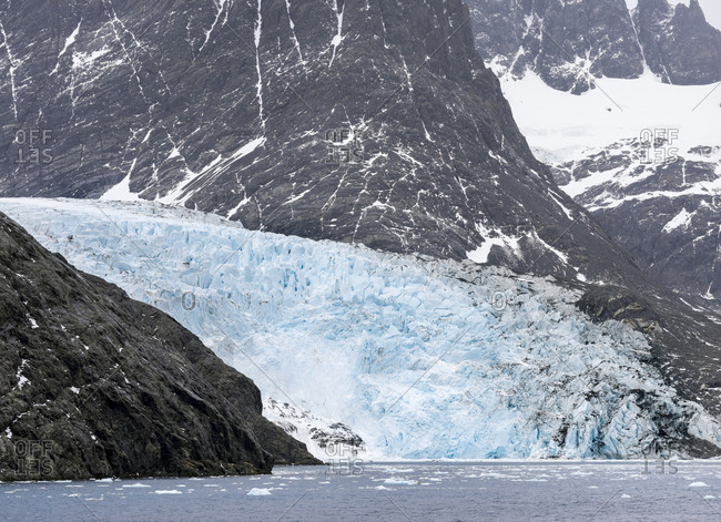 Glaciers of Drygalski Fjord at the southern end of South Georgia.