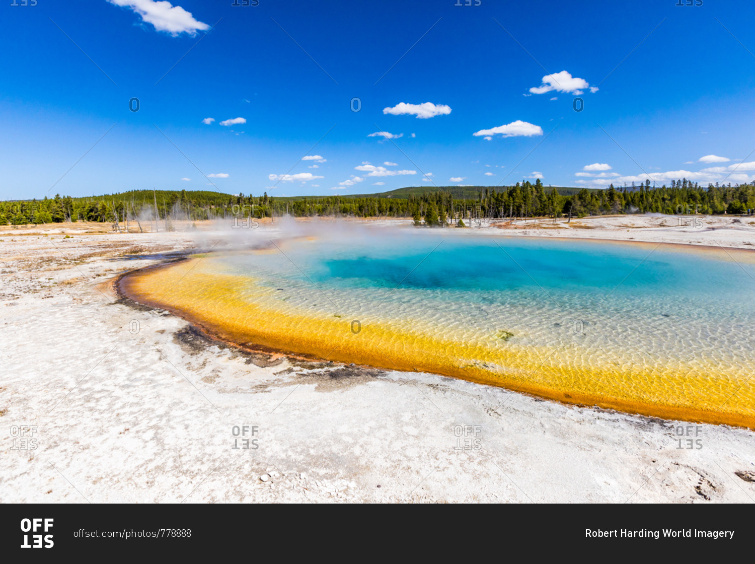 Rainbow Geyser and surreal the colors that the different bacteria ...