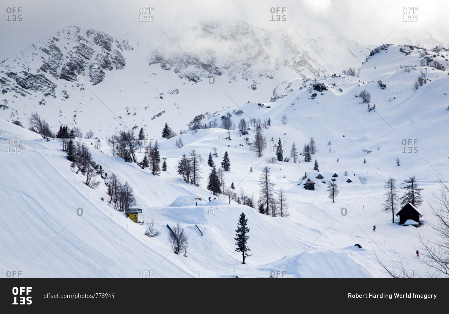 Vogel ski resort in Julian Alps, Slovenia, Europe
