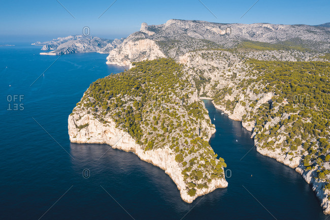 France Provence Alpes Cote D Azur French Riviera Bouches Du Rhone Cassis Calanques National Park Aerial View Stock Photo Offset