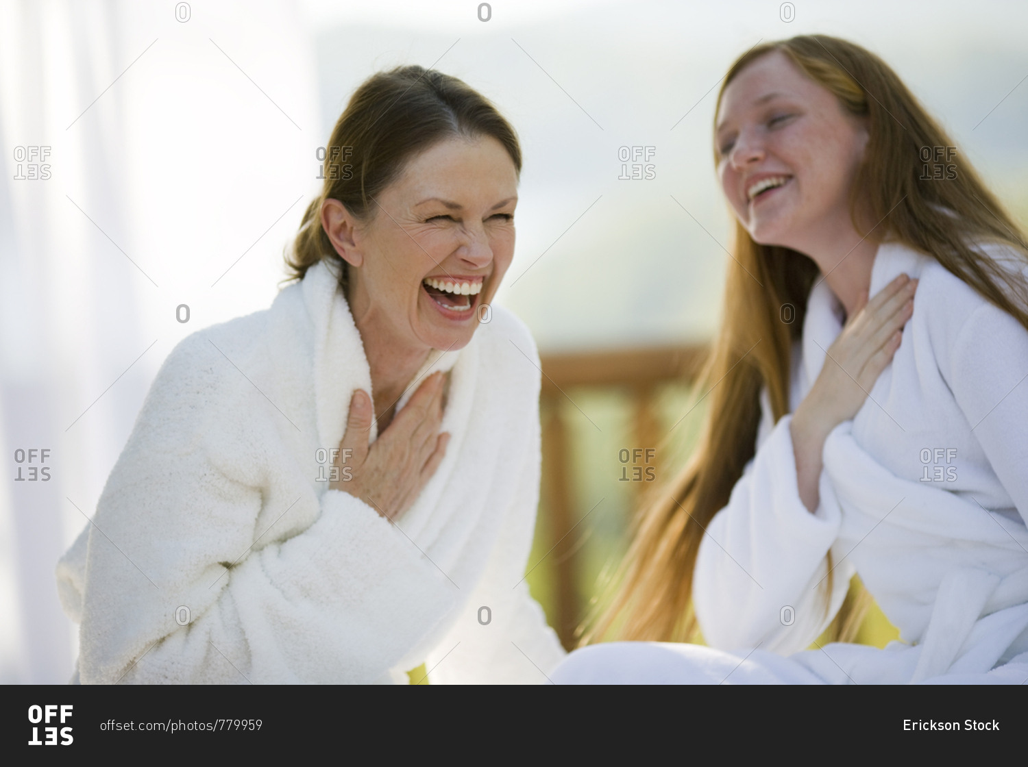 A mother and daughter at a health spa