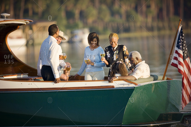 View of people in a boat.