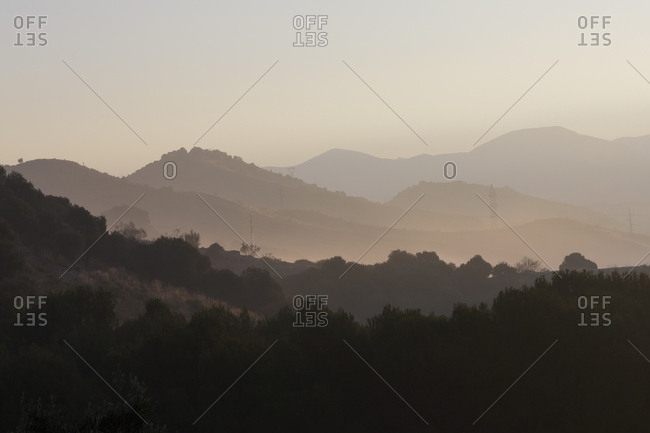 beautiful view of countryside mountains and nature