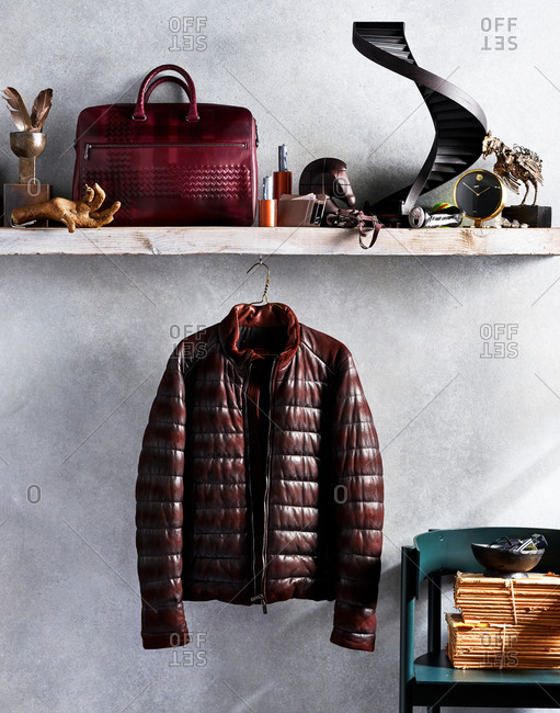 July 1, 2016: Tods jacket hanging on shelf