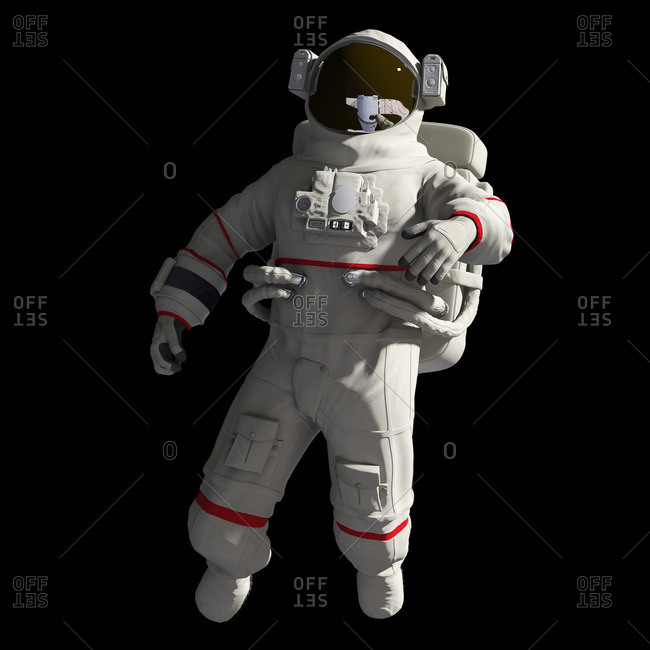 Illustration of an astronaut in space.