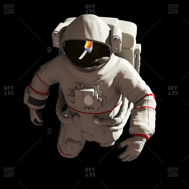 Illustration of an astronaut in space.
