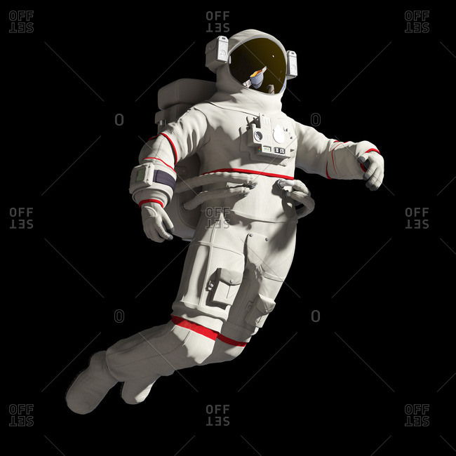 Illustration of an astronaut in space.