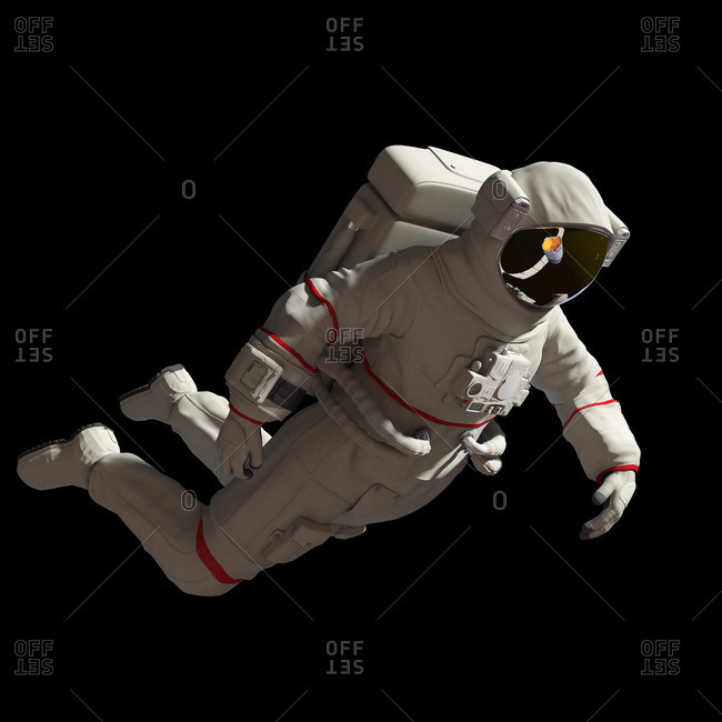 Illustration of an astronaut in space.