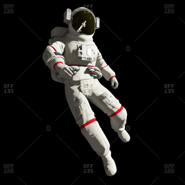 Illustration of an astronaut in space.