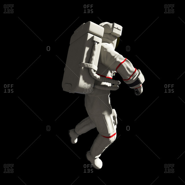 Illustration of an astronaut in space.