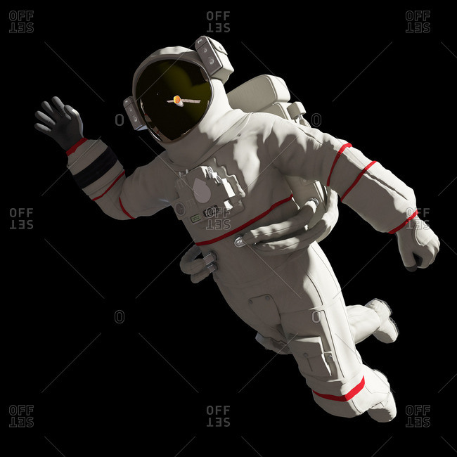 Illustration of an astronaut in space.
