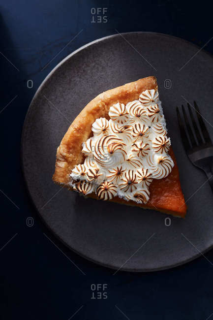Slice of sweet potato pie