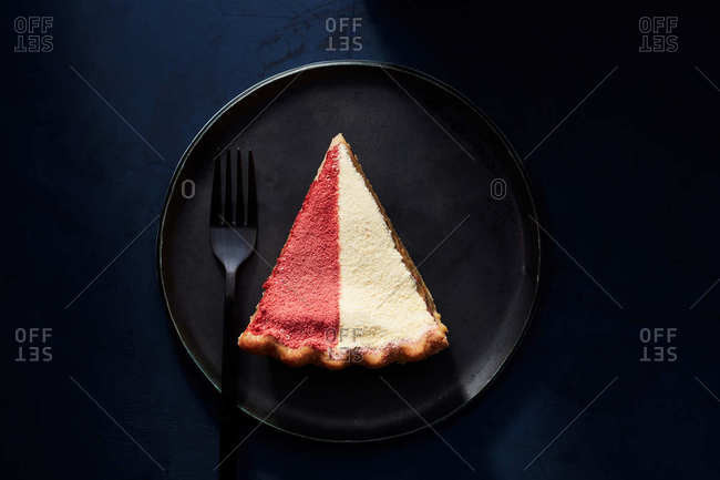 Slice of half and half pie