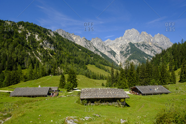 Germany- Bavaria- Berchtesgadener Land- Berchtesgaden Alps- Klausbach Valley- Bindalm- Muehlsturzhoerner mountain
