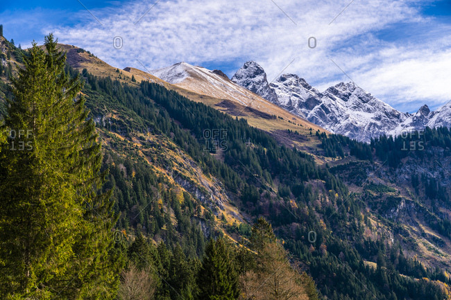 Germany- Bavaria- Oberallgaeu- Allgaeu Alps- Stillach Valley