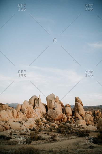 Desert landscape with rock formations