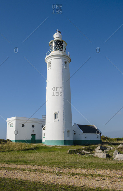 Hurst Point Lighthouse in the Solent, Hampshire, England, United Kingdom, Europe