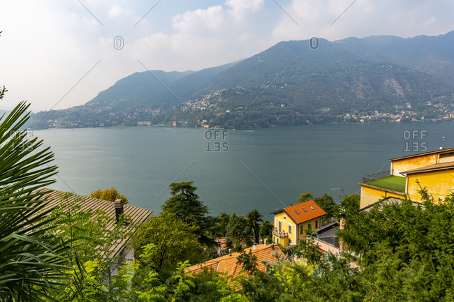 View of Lake Como from Nesso, Province of Como, Lake Como, Lombardy, Italian Lakes, Italy, Europe