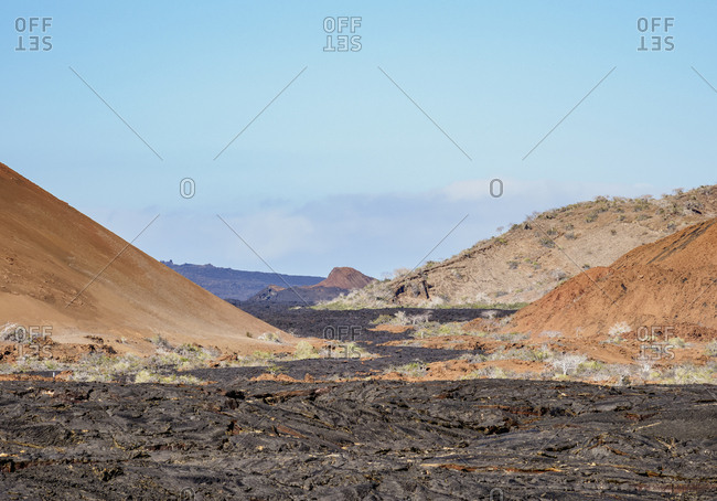 Lava field in Sullivan Bay, Santiago (James) Island, Galapagos, UNESCO World Heritage Site, Ecuador, South America