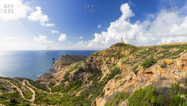 Lighthouse of Capo Sandalo, San Pietro Island, Sud Sardegna province, Sardinia, Italy, Mediterranean, Europe