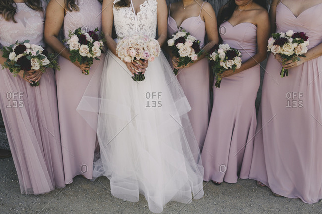 bride and bridesmaids