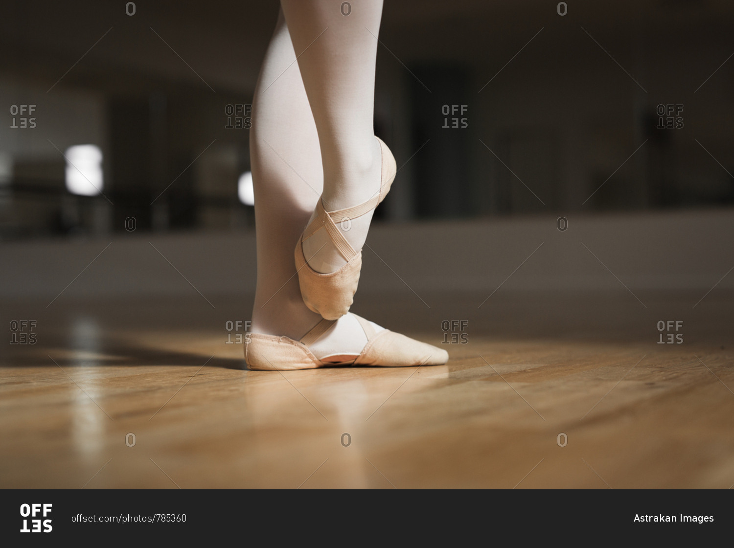 Low section of ballerina dancing
