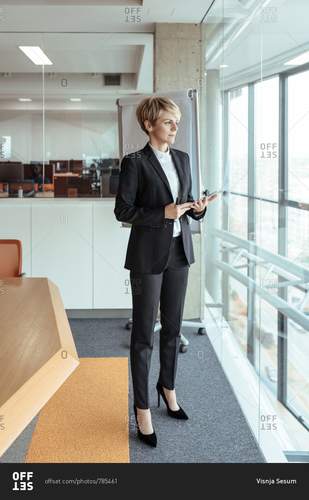 Business woman standing at the office